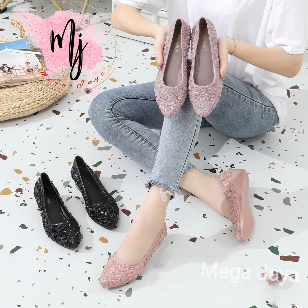 ( COD ) sepatu wanita impor wedges terbaru balance sepatu murah sepatu karet