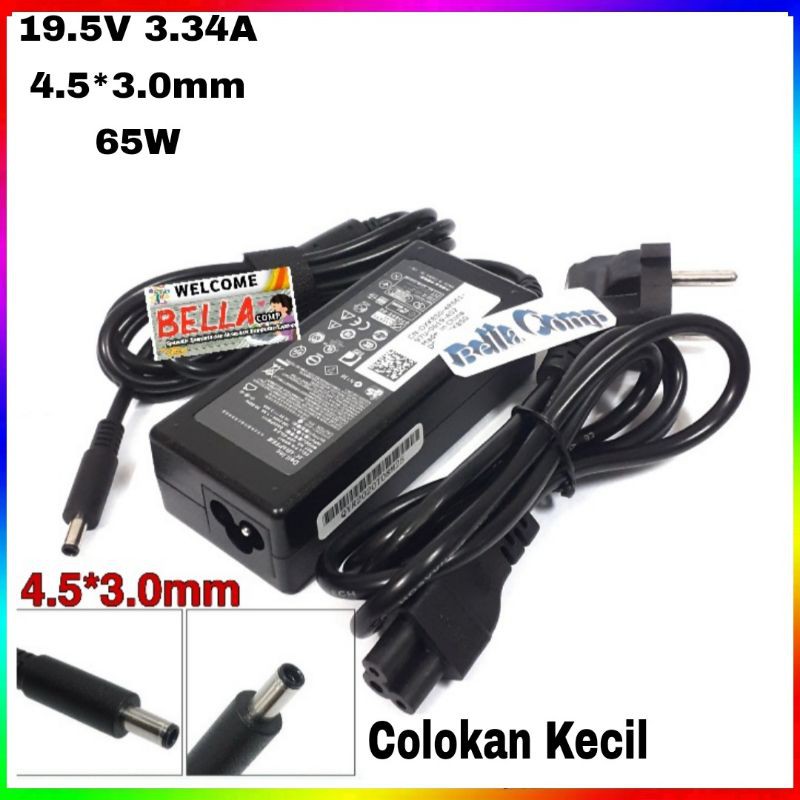 (ORIGINAL) ADAPTOR CHARGER DELL 19.5V 3.34A 65W colokan kecil Dell 5460 5470 14 3000 SERIES 3451 3452 3458 3459 5458 5459 7460