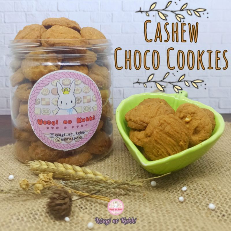 

Cashew Choco Cookies, Kue Kering Coklat Kacang Mede (M)