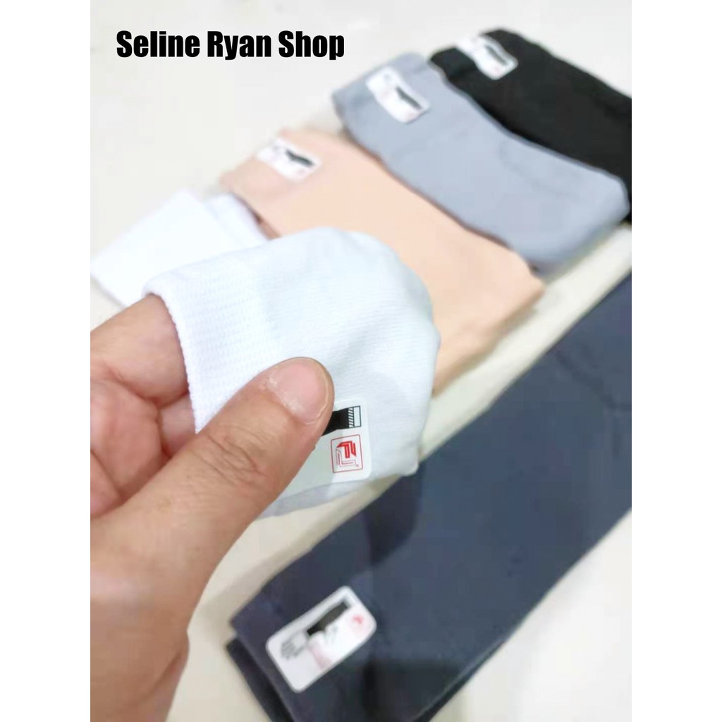 Manset Lengan / Sarung Lengan / Kain Pelindung Lengan Bersepeda Tebal Halus Motif Polos-1