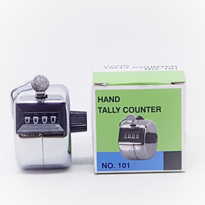 

Baterai Alkaline - Tinta Stempel - Plastik Wraping Hand Tally Counter Stainless 4 Digit Alar Hitung