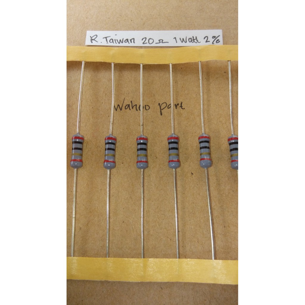 Resistor 20 ohm 1 watt 5% taiwan (10 pcs)