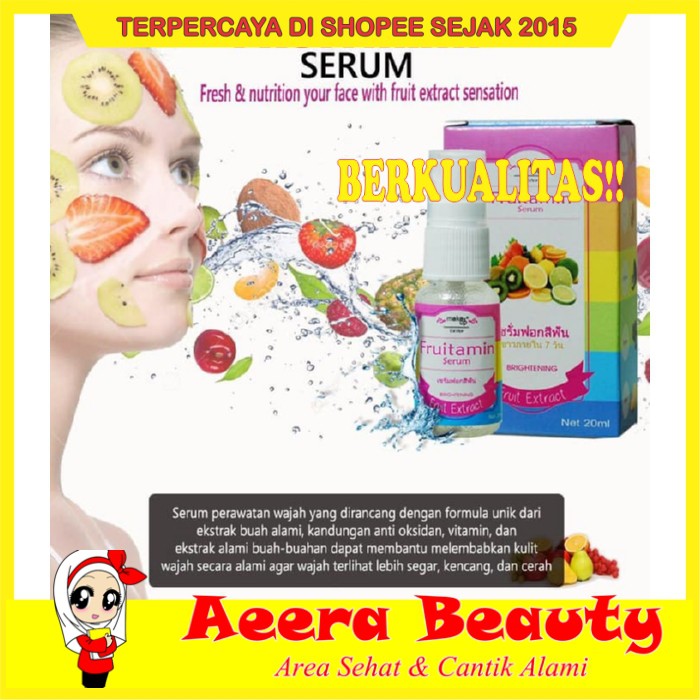 

GRATIS ONGKIR!! SERUM FRUTAMIN ~ EXTRAK BUAH ~ MENCERAHKAN & MEMUTIHKAN KULIT WAJAH RC0085