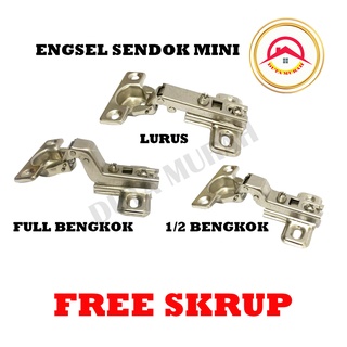 Engsel Sendok Mini 26 mm isi (1 pcs) / Engsel Pintu Lemari Kecil.. Free Skrup