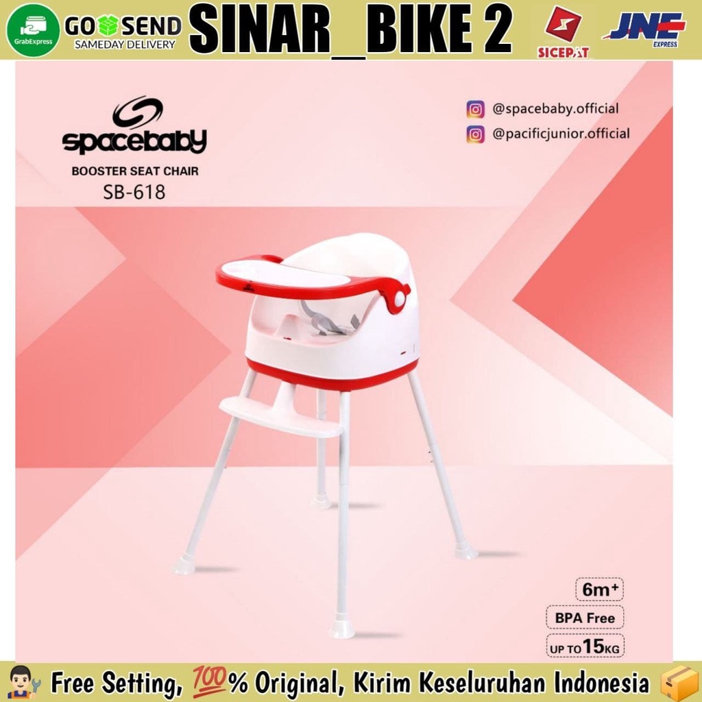 Kursi Makan Anak Bayi SPACEBABY SB 618 Booster Seat Baby Chair