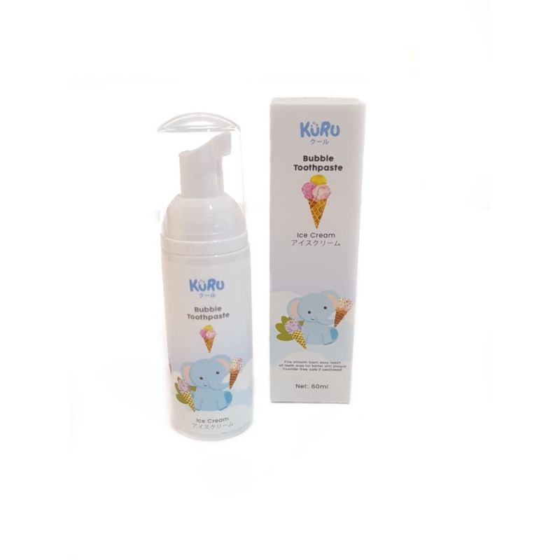 Kuru Bubble Foam Kids Toothpaste 60ml - Kuru Pasta Gigi Anak - Odol Anak Foam Kid - Tooth Paste