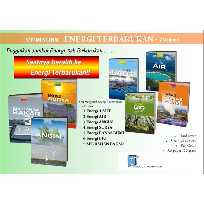 

Inilah Buku Seri Sains Energi Terbarukan 7 Jilid