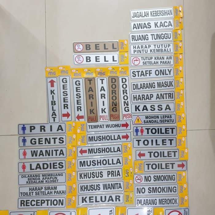 

HJK Stiker Tarik Dorong Push Pull Emas Silver