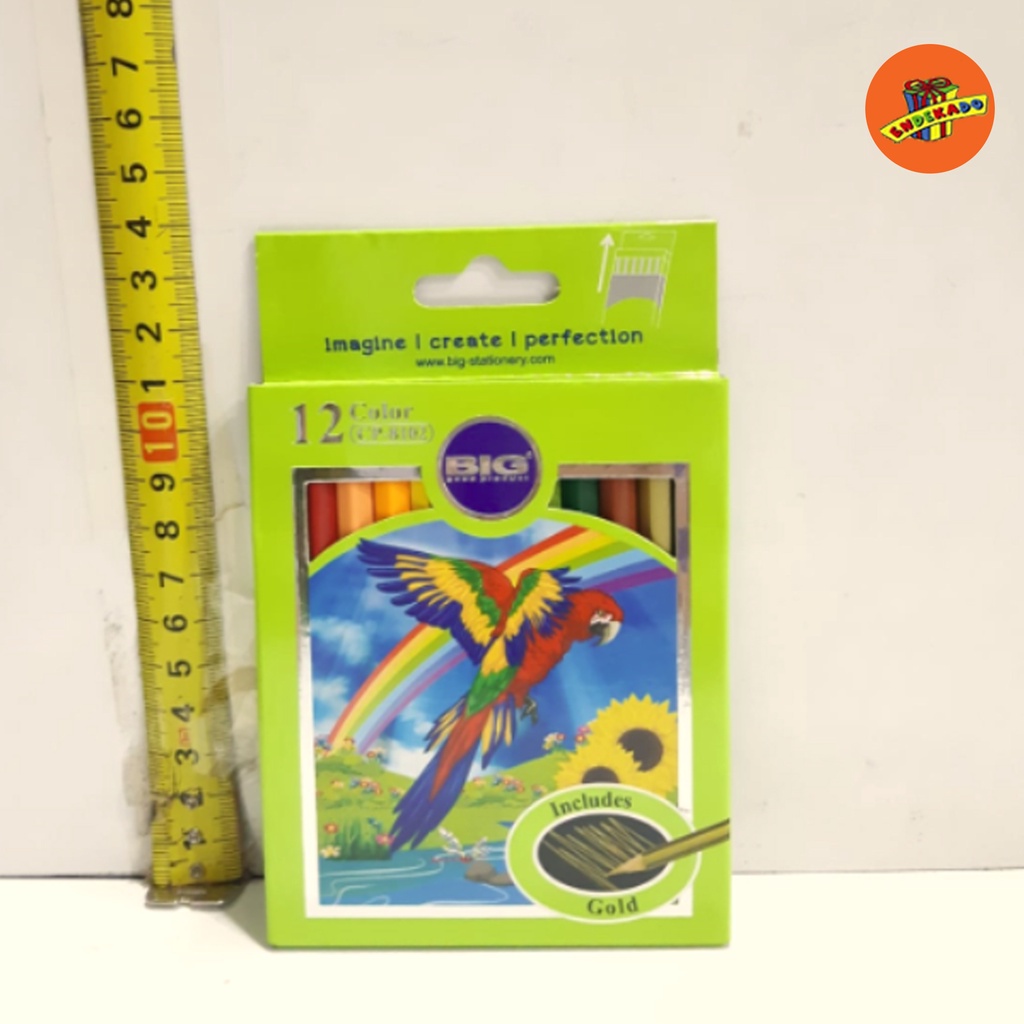 BIG PENSIL WARNA PENDEK/PANJANG 12PC - Pensil Warna Makassar