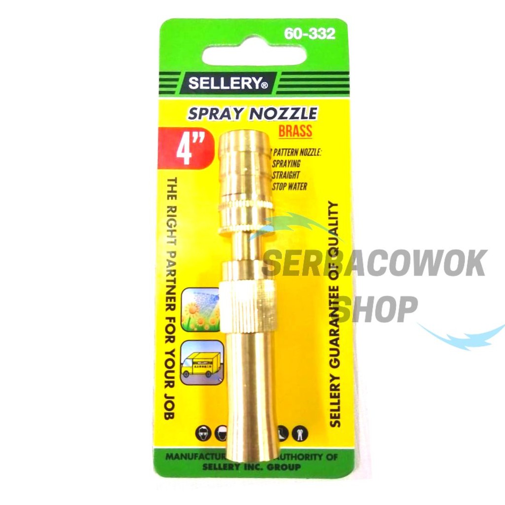 Semprotan Sprayer Nozle 4 Inch Tipe Lurus Kuningan Sellery Termurah Berkualitas