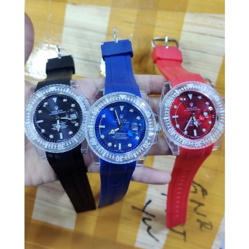 Jam Tangan R_OLEX CEWEK RUBBER TGL AKTIF Diameter 4,1cm Tanpa Box