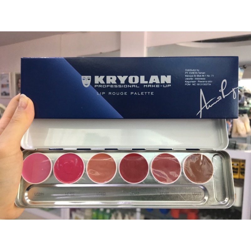 Kryolan Lip Rouge Palette 6 Warna