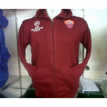 CUCI GUDANG JAKET AS ROMA UCL RED MAROON TERBARU