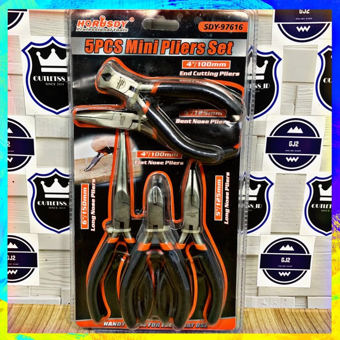 Tang Mini Set 5pcs 4.5" - Tang Pliers Set 5pcs - Tang Precision Mini 5pcs - Tang Presisi Set Kecil