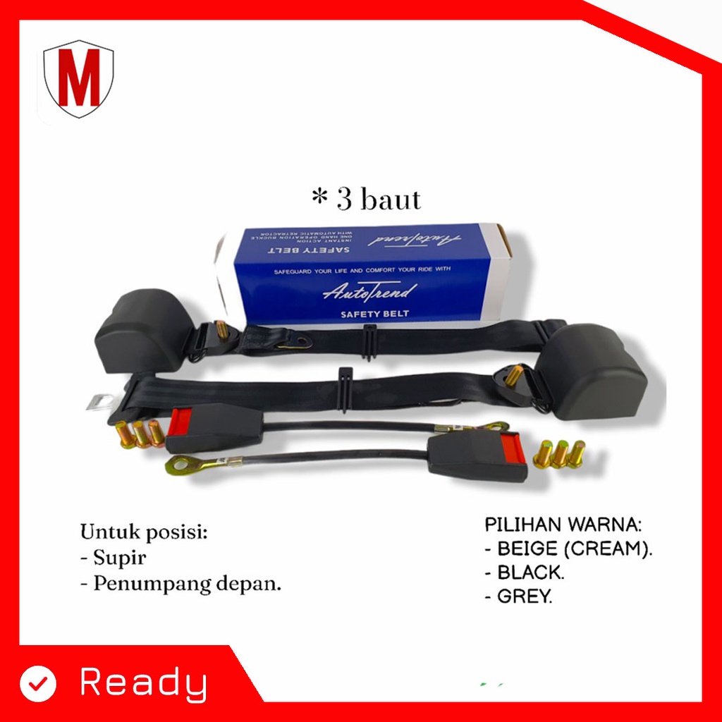 Sabuk Pengaman / Safety Belt / Safetybelt Mobil Otomatis 3 Titik Universal
