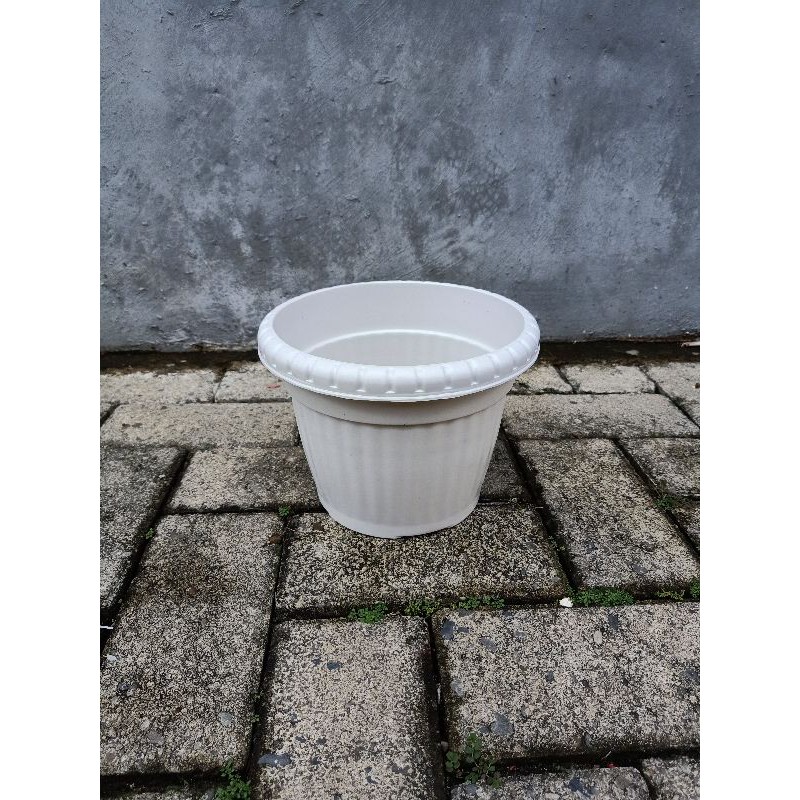 Pot Bunga Twinpan F302 Putih Diameter 20cm