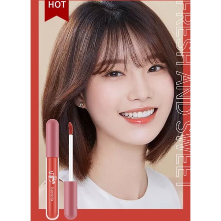 LAMEILA NUDE EDITION Lip Glaze Lipstik Cair Lip Gloss Pelembab Silky