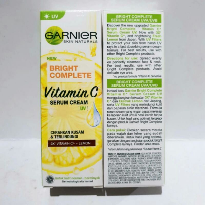 GARNIER Light/Bright Complete Vitamin C Serum Cream Uv 20ml