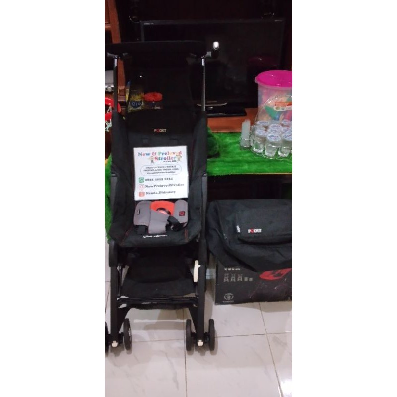 stroller pockit gen 7 hitam preloved