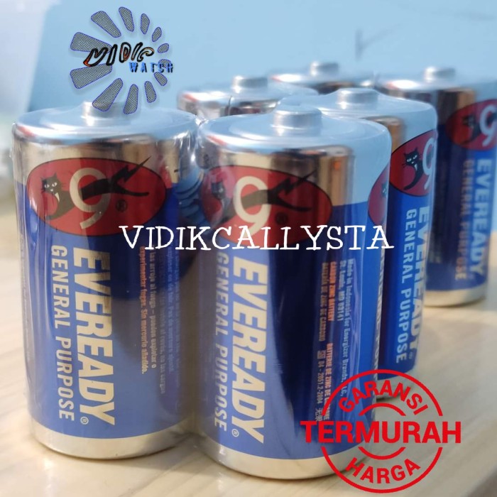 Asli batu Baterai Radio Senter Eveready Size D No.950 R20S 1.5V