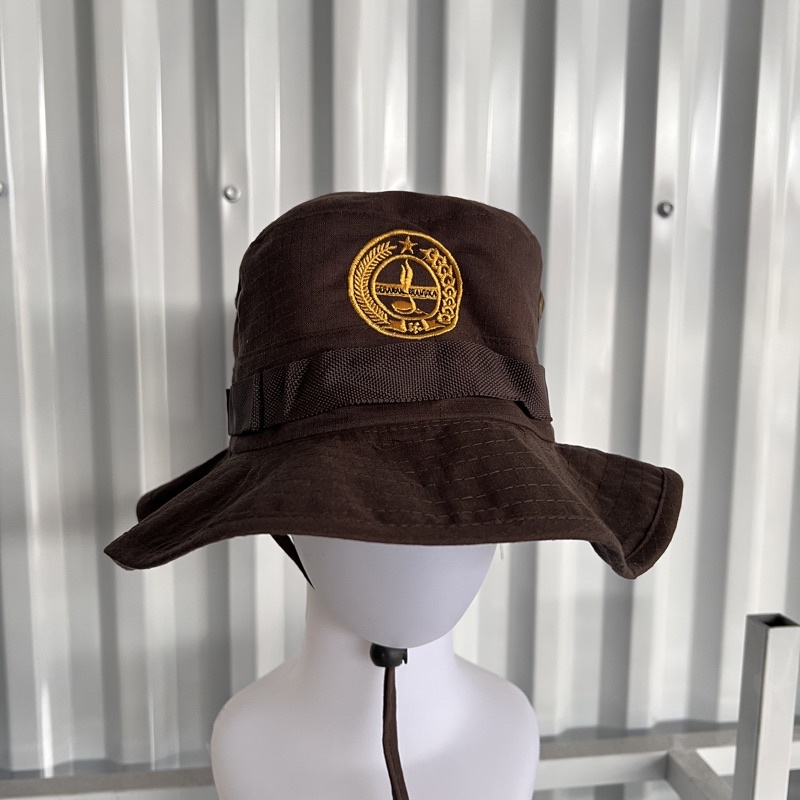 Topi Rimba Coklat Logo Cikal Pramuka