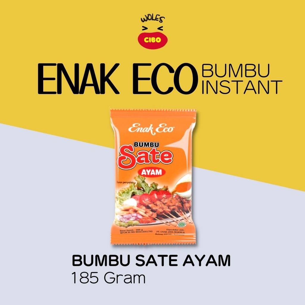 

Enak Eco Bumbu Sate Ayam / Bumbu Gado Gado 185 Gram