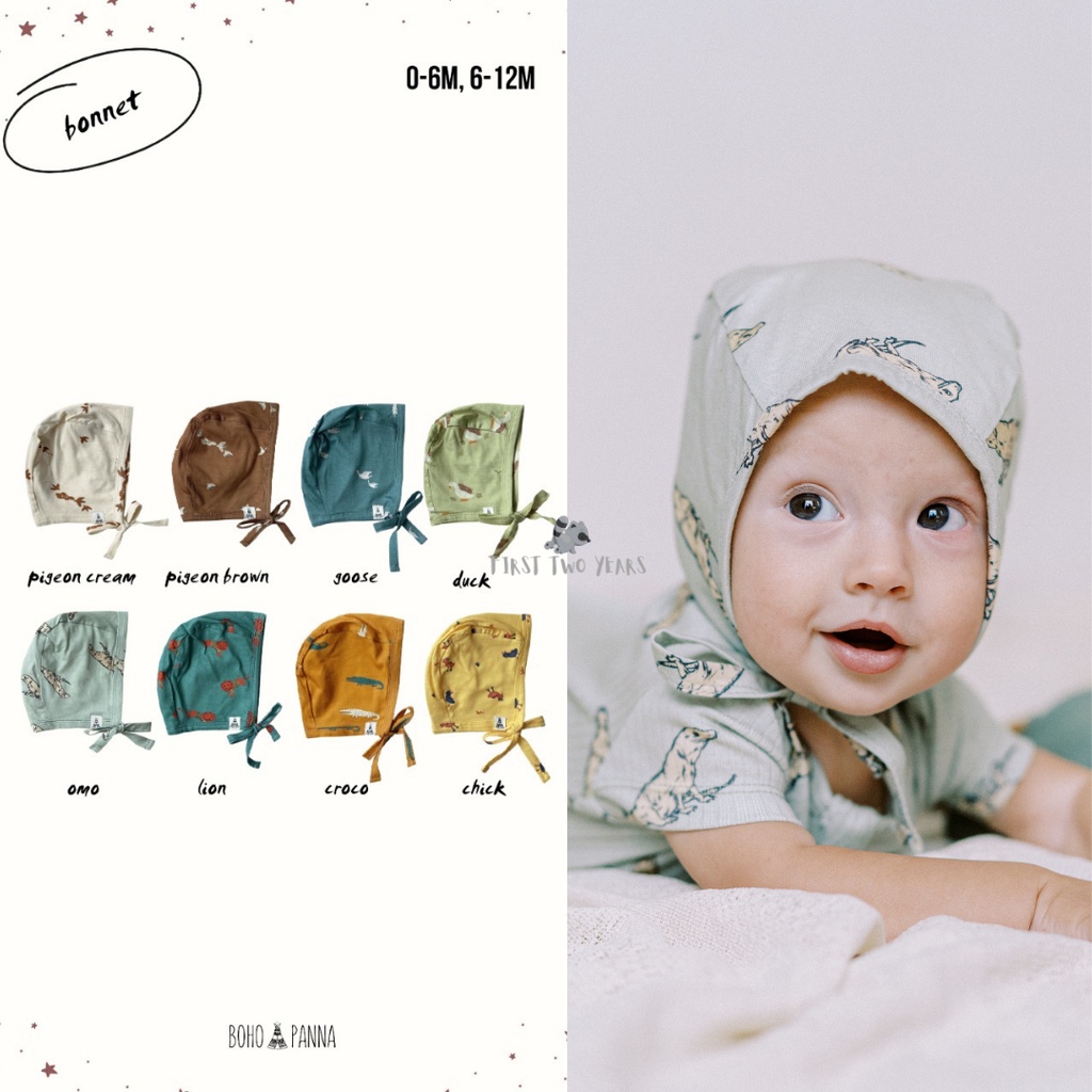 BOHOPANNA - BONET BONNET MOTIF PRINT - Topi Bayi