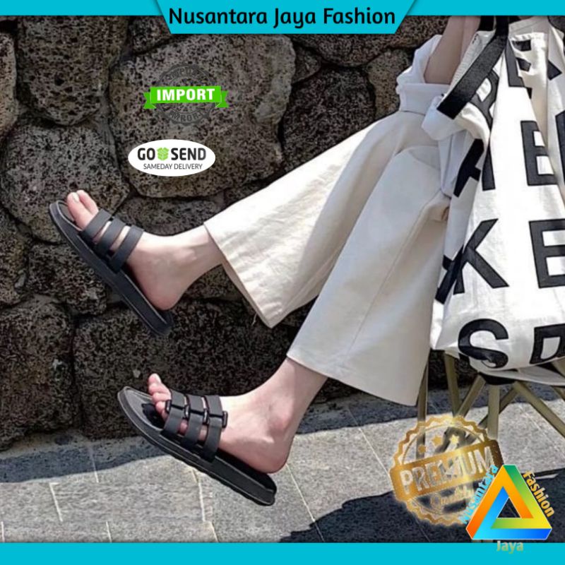 Sandal Wanita Strap 3 Jelly Import Terbaru Balance V202 S8D