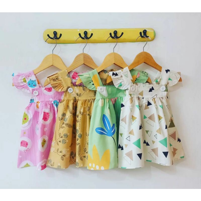 Dress Bayi Perempuan 0 6 12 18 Bulan Dress Overall Anak Bayi Murah-2