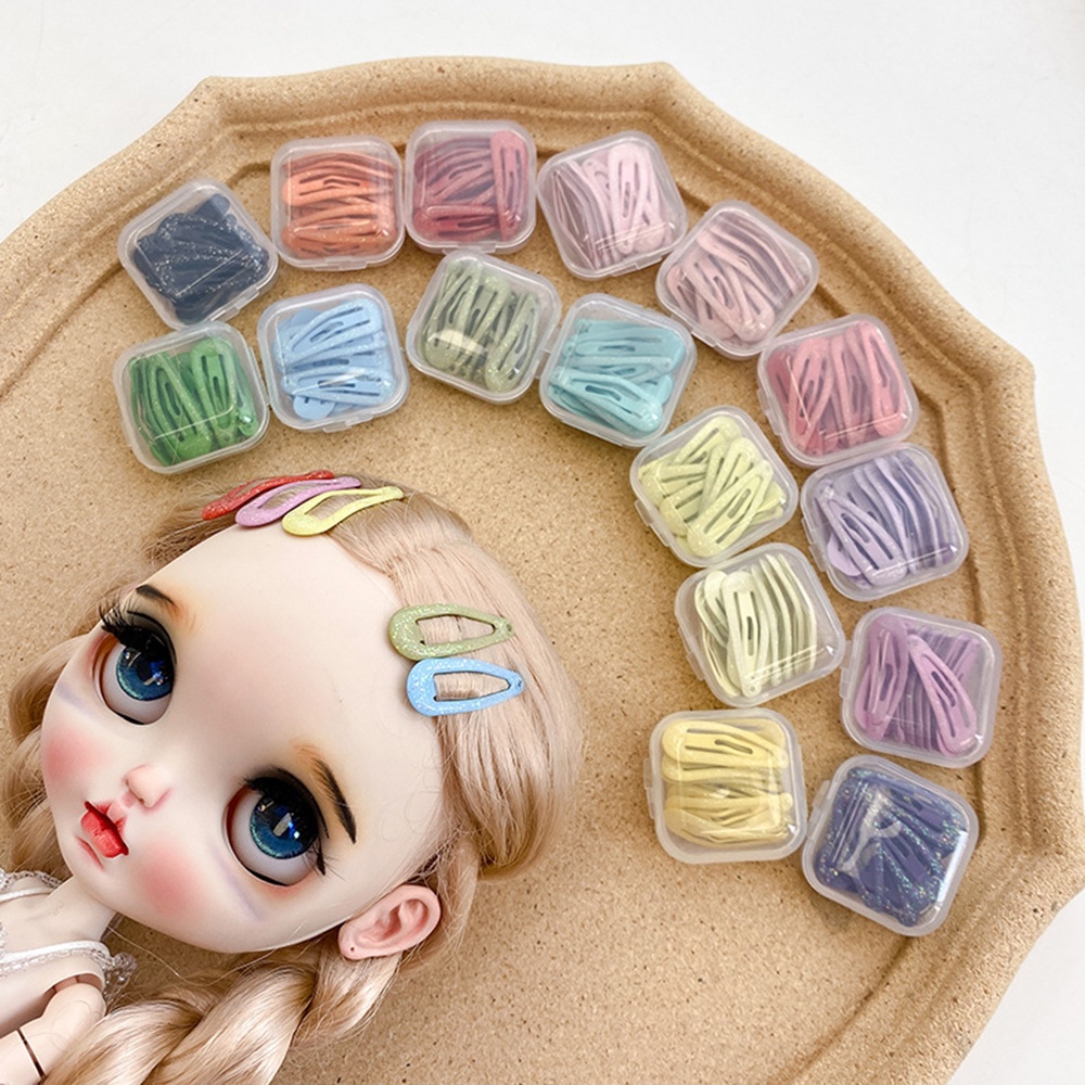 【COD Tangding】10 Pcs / Kotak Jepit Rambut Aneka Warna Macaron Untuk Anak Perempuan
