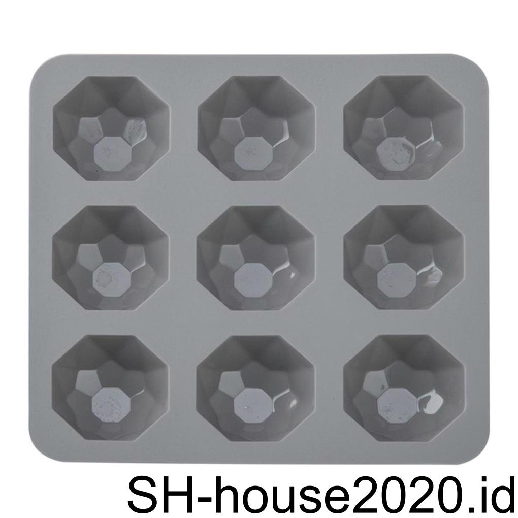 (house2020) Cetakan Kue / Permen / Cokelat / Jelly / Pudding 9 Lubang Bahan Silikon