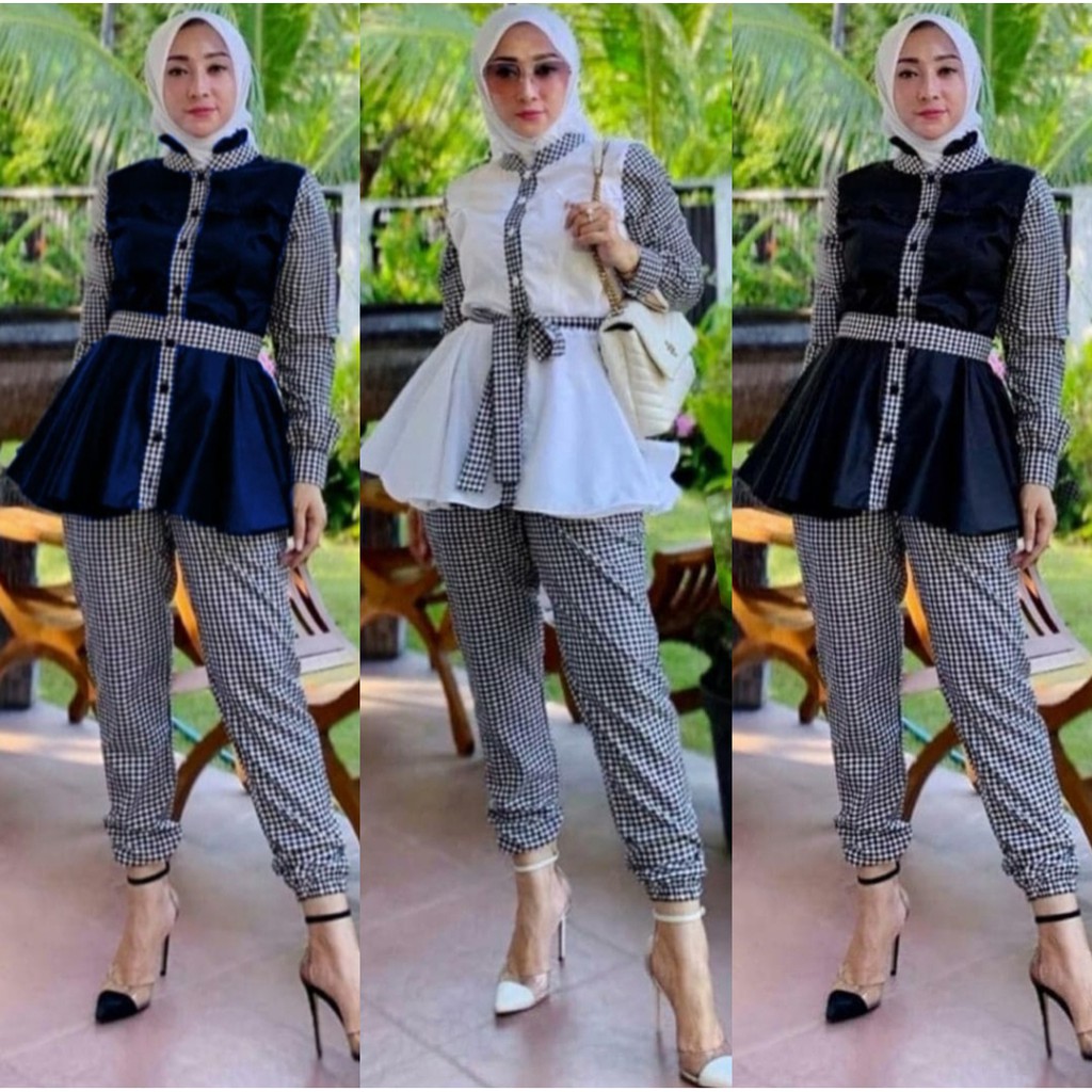 *[MCFK] Setelan Wanita Terbaru Hijab / Setelan Hijab Wanita Ootd / Pakaiasn Hijab Setelan Kekinian