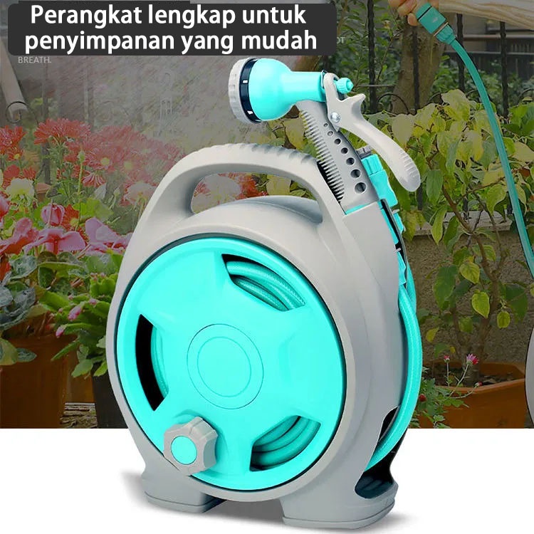 [COD] MICRO HOSE REEL SET + SELANG AIR 15 METER / SEMPROTAN GULUNG GULUNGAN SIRAM TAMAN KEBUN GARDEN TERAS GARASI