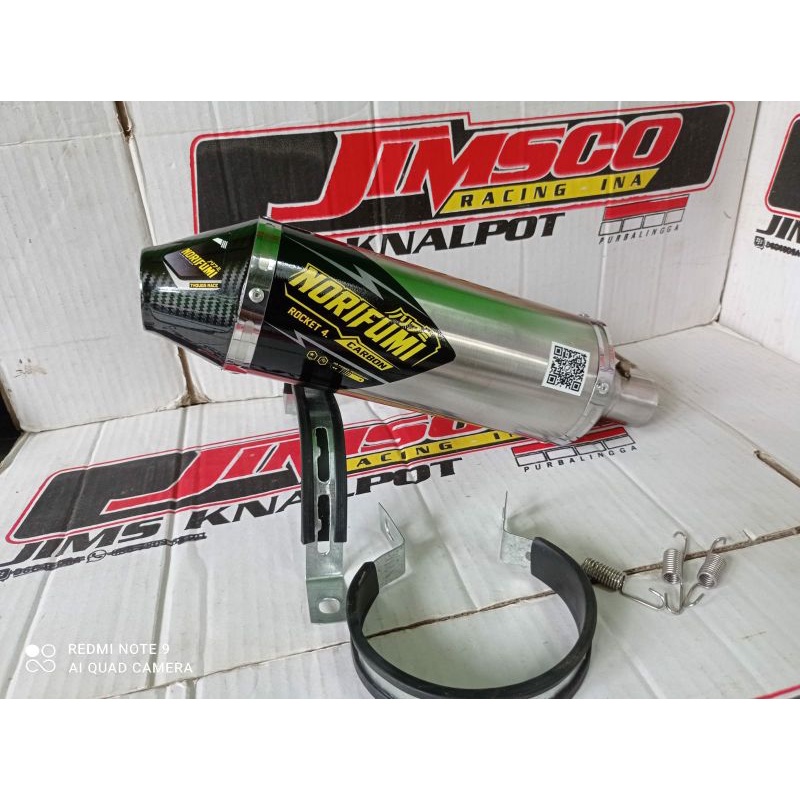 Knalpot Norifumi Slencer only KLX D-Tracker150 CRF 150 dll lengkap per dan klemnya.
