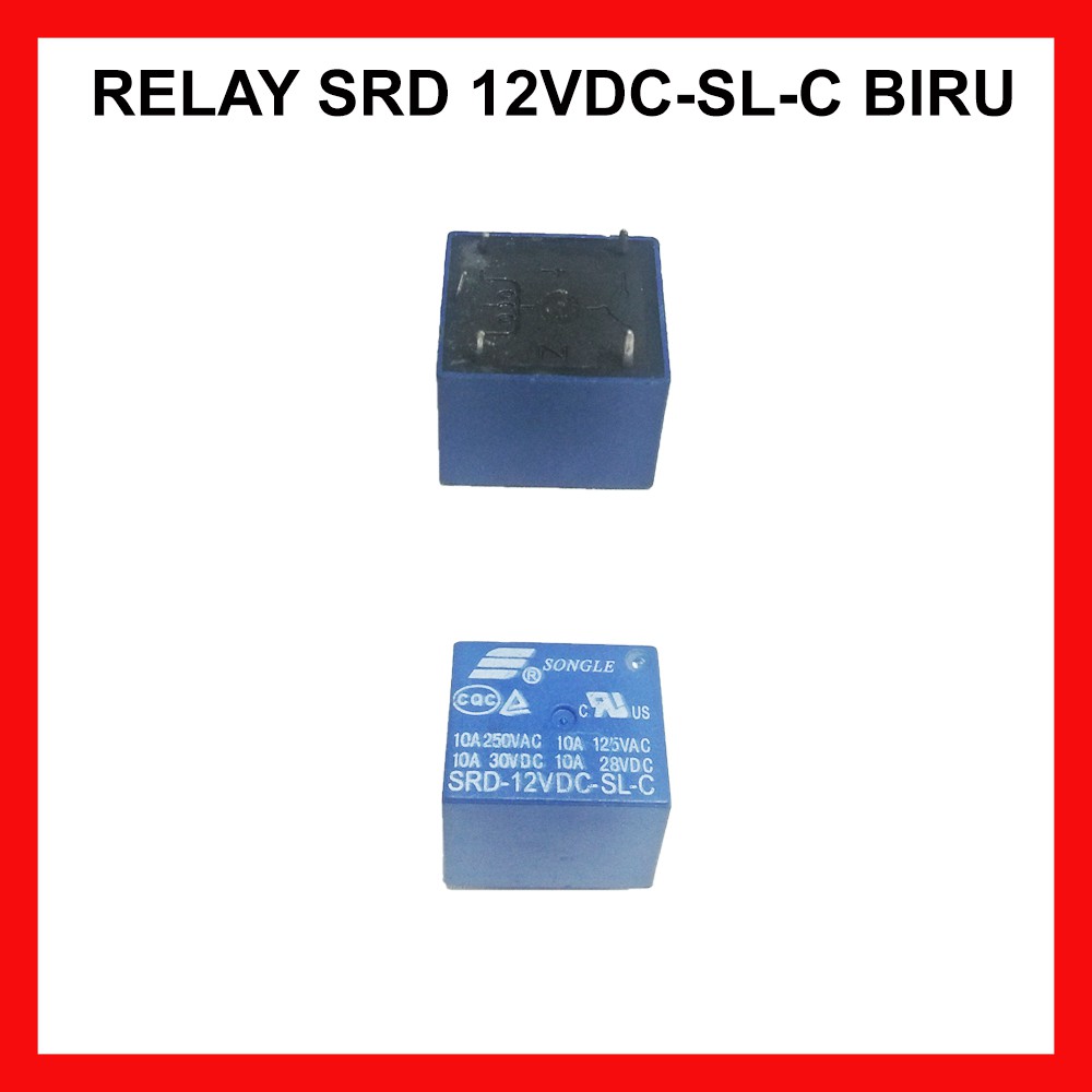 Relay SRD 12VDC-SL-C Biru / Relay Biru Kaki 5 12 VDC SR JPN