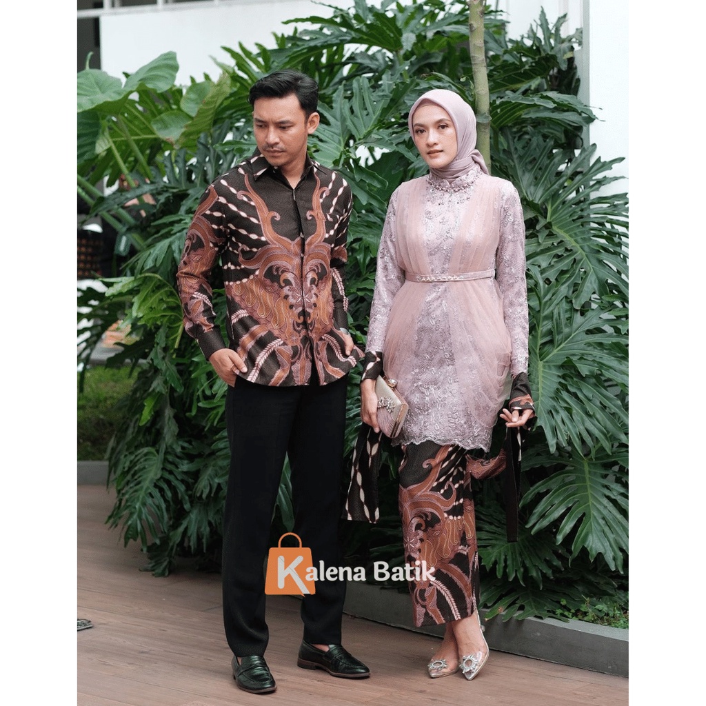 Kebaya Modern Couple Tunangan Kebaya Wisuda Nadine Set Tunik Lamaran Baju Batik Couple Kondangan Terbaru 2023