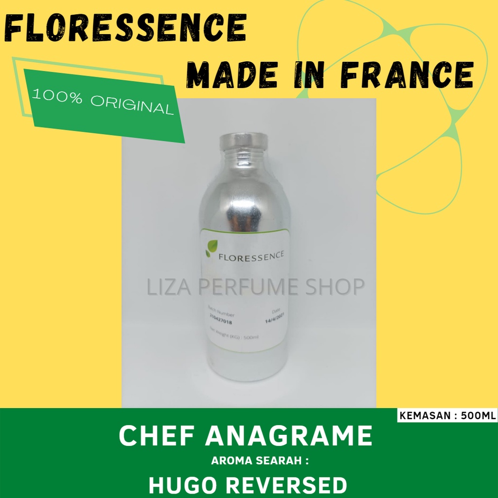 Bibit Parfum SEGEL HUGO REVERSED ( CHEF ANAGRAME )By FLORESSENCE / Bibit Perfum  hugo reversed/ Bibi