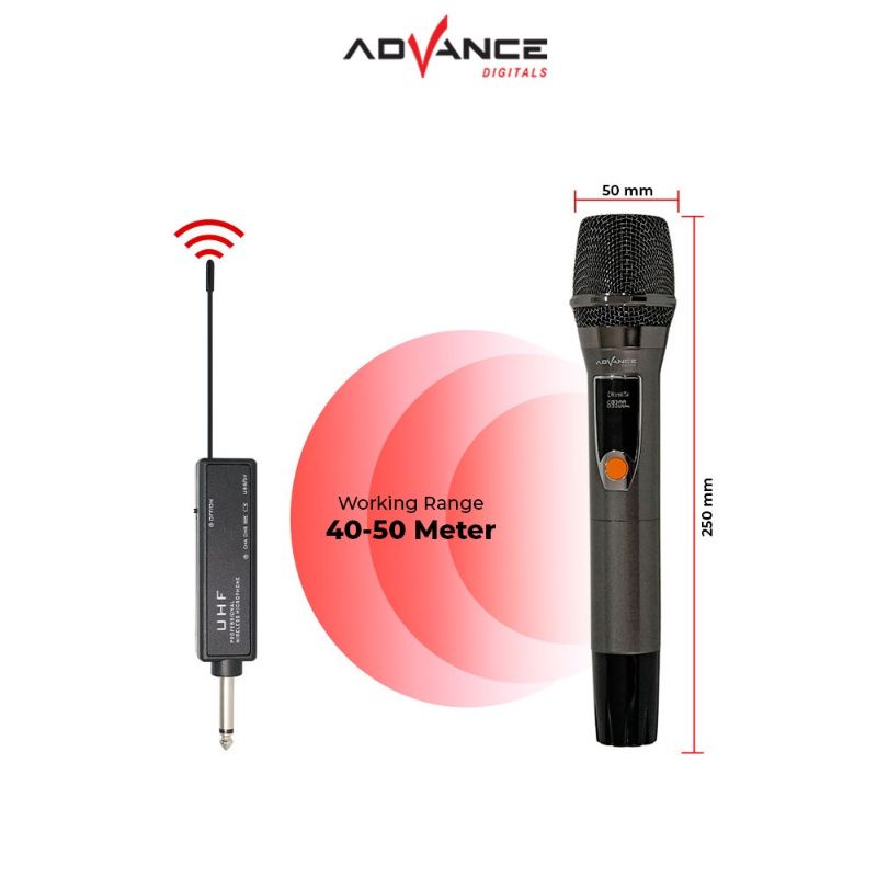 Advance MIC 104 Mic Profesional UHF mik  Wireless Microphone Garansi Resmi Karoke