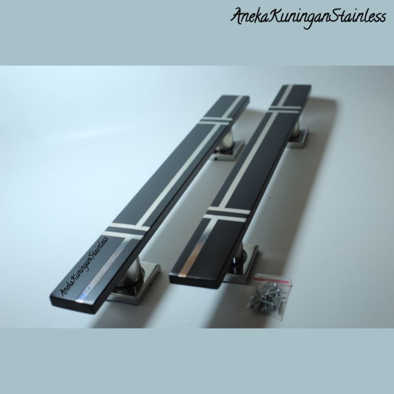 handle pintu / gagang pintu / gagang pintu rumah / handle pintu rumah panjang 60cm 80cm 100cm Hitam