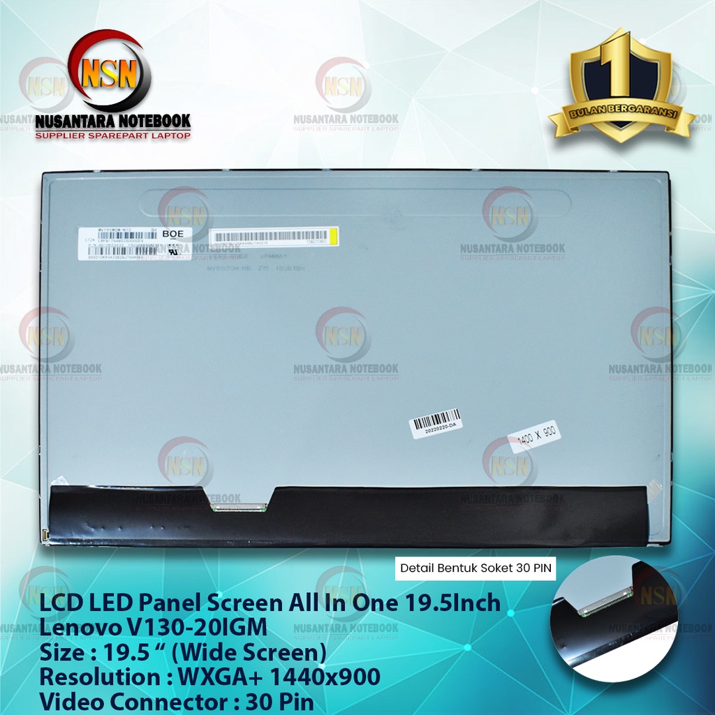 LCD LED Panel Screen PC AIO 19.5 LM195WX1 MV195WGM Lenovo V130-20IGM