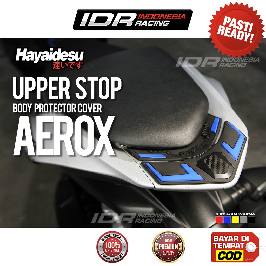 Hayaidesu AEROX Upper Stop Lamp Cover Rem Belakang Atas Body Protector Karet Pelindung Aksesoris