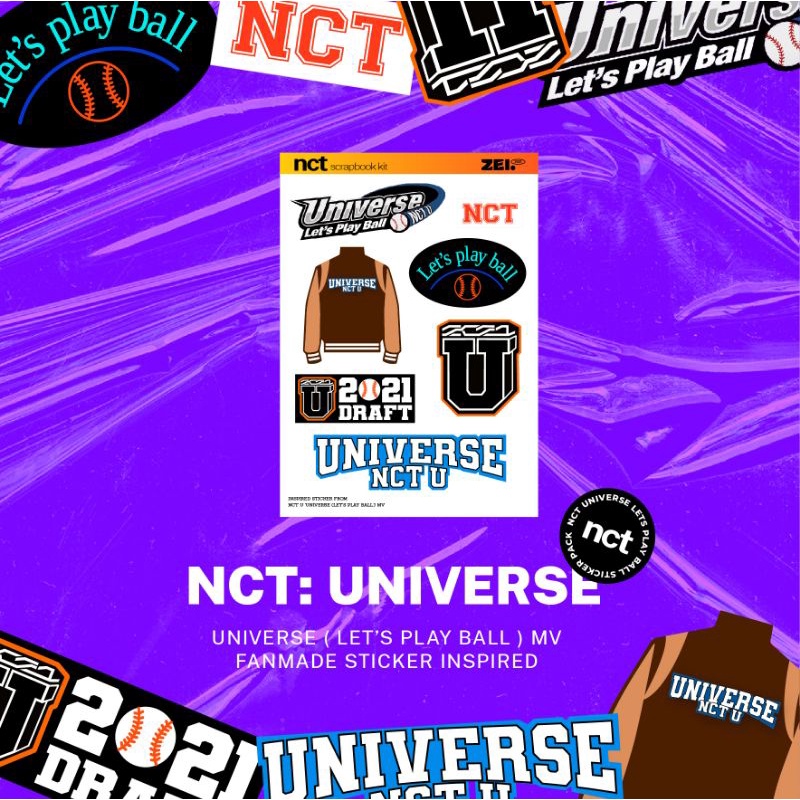 

Nct sticker set universe lets play ball ukuran A6