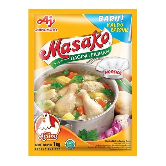 

Masako Ayam 1 kg - Bumbu Kaldu Penyedap Rasa Ayam Horeka 1kg