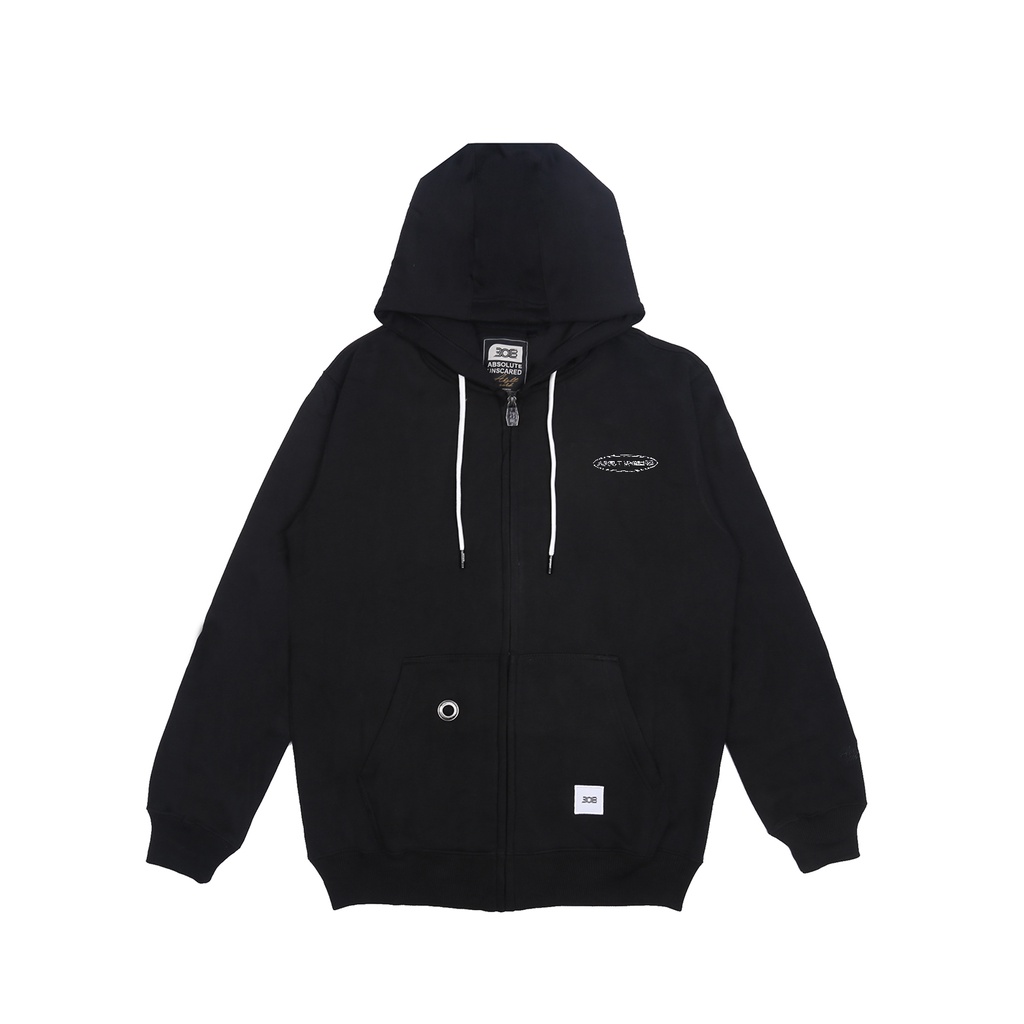 308 ABSLTUNSCRD - ZIP Hoodie AU GALACTICUS - BLACK