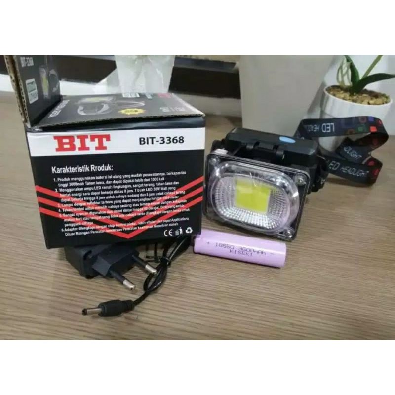 Senter Kepala BIT-3368 50 Watt, Waterproof