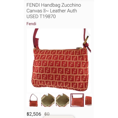 FENDI HAND BAG ZUCCHINO