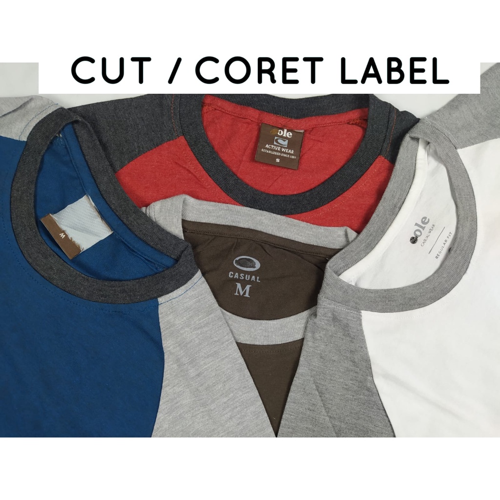 COLE Coret LABEL original kaos oblong lengan panjang polos cowok laki laki pria dewasa remaja santai