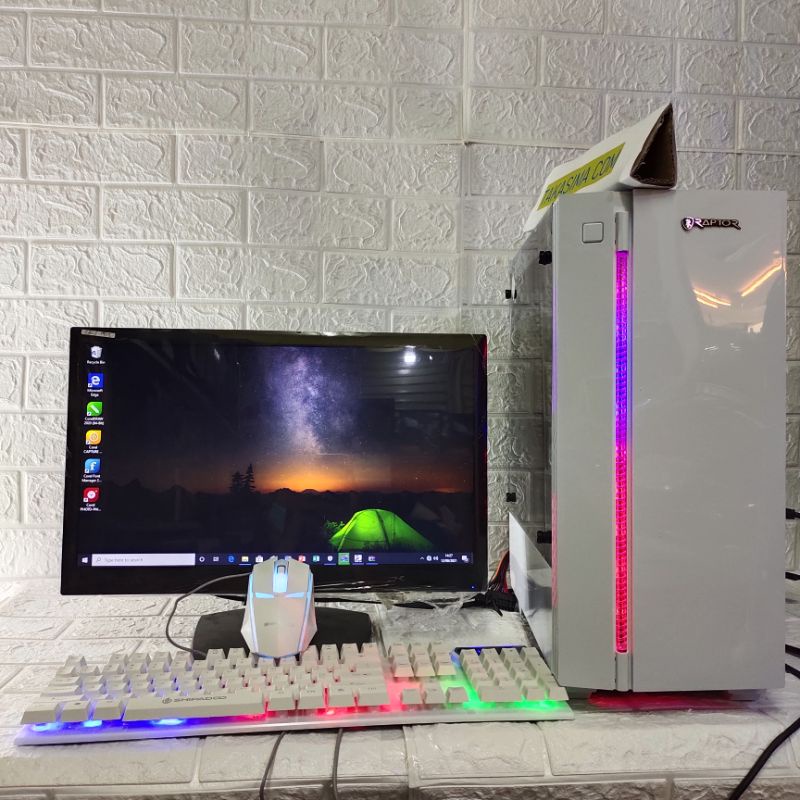 pc gaming ryzen 5 3400g ram 16gb monitor 22 in