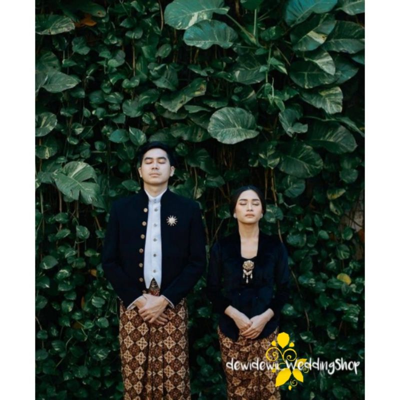 Set Baju Prewedding - Nuansa Hitam Hewes, Motif Nitik Hitam