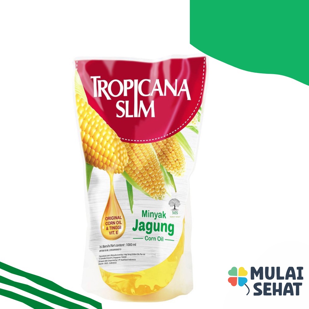 

Tropicana Slim Corn Oil Refill 1L Minyak Jagung Minyak Goreng Rendah lemak 1liter TS Migor Corn Oils - minyak jagung